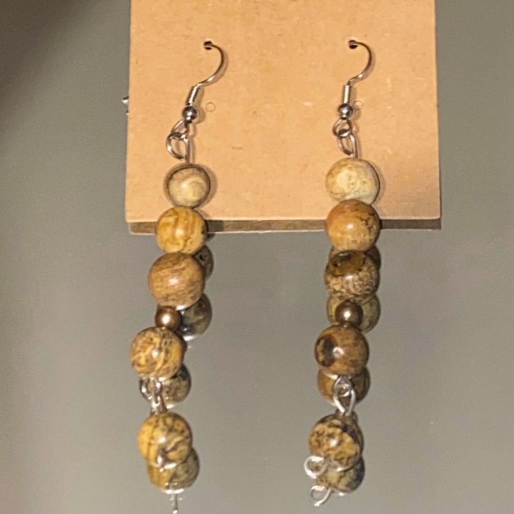 Picture Jasper earrings